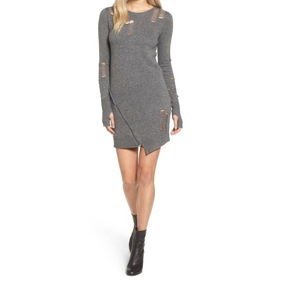 Pam & Gela Dresses & Skirts - Pam & Gela Destroyed Sweater Dress